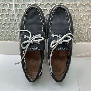 Women’s Sperry Top-Sider Lace-Up Leather Windowpane Loafers Size 8M